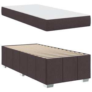 Σκελετός Κρεβατιού με στρώμα Σκούρο Καφέ 100 x 200 cm ύφασμα - Pakobazaar