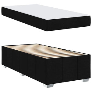 Σκελετός Κρεβατιού με στρώμα Μαύρο 120 x 190 cm ύφασμα - Pakobazaar