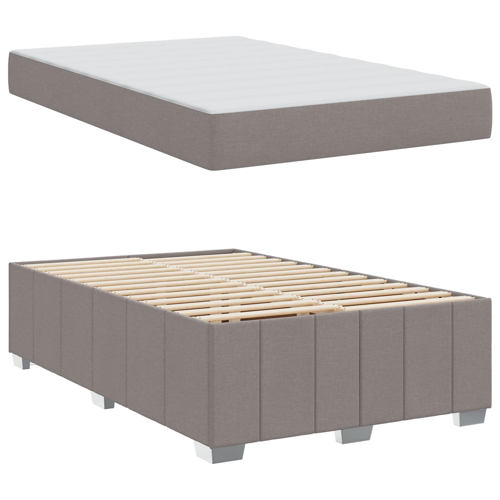Σκελετός Κρεβατιού με στρώμα Taupe 120 x 200 cm ύφασμα - Pakobazaar