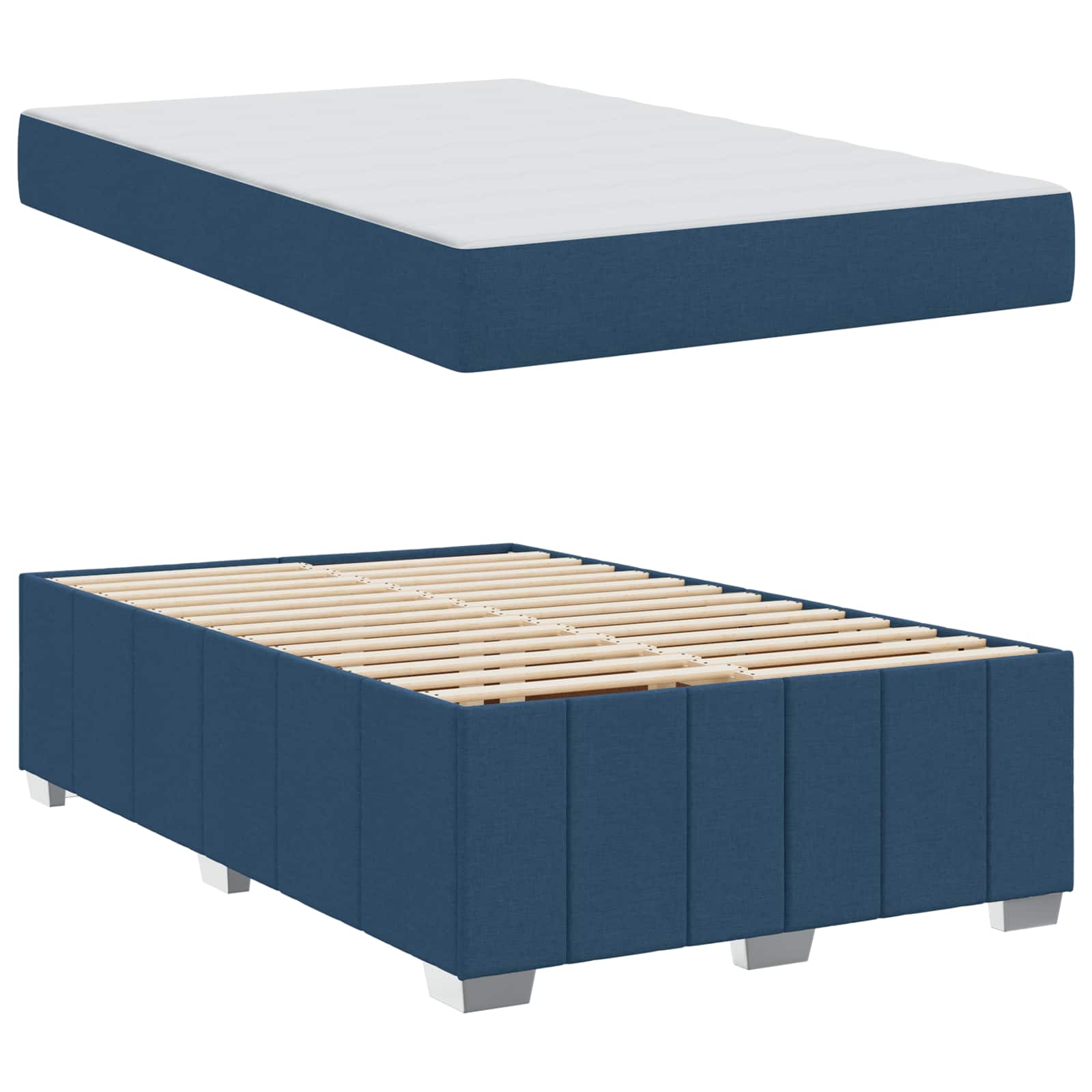 Σκελετός Κρεβατιού με στρώμα Μπλε 120 x 200 cm ύφασμα - Pakobazaar