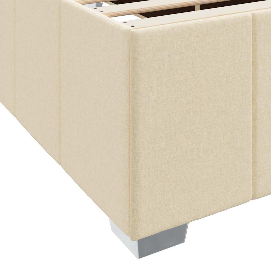 Σκελετός Κρεβατιού με στρώμα Κρεμ 140 x 200 cm ύφασμα