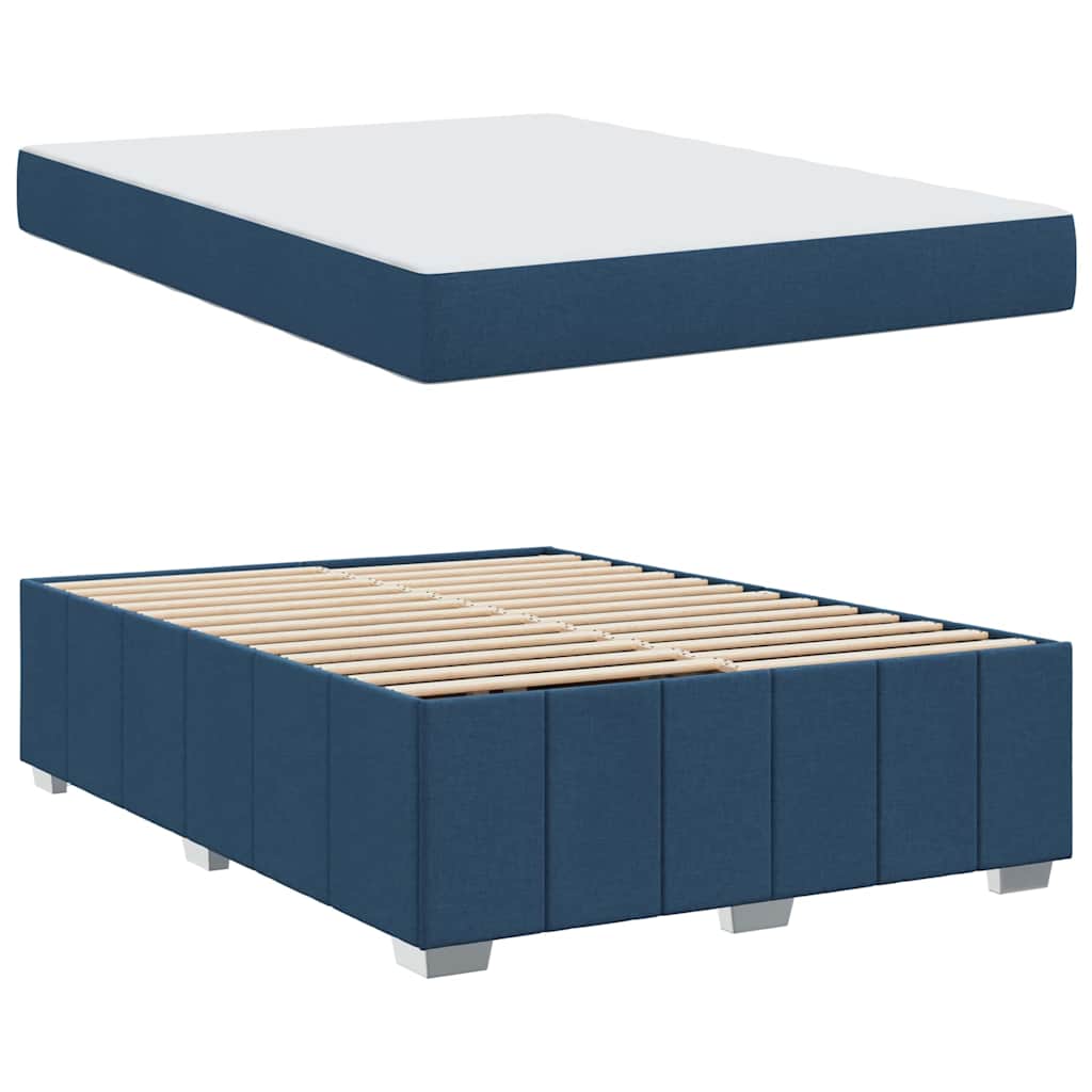 Σκελετός Κρεβατιού με στρώμα Μπλε 140 x 200 cm ύφασμα