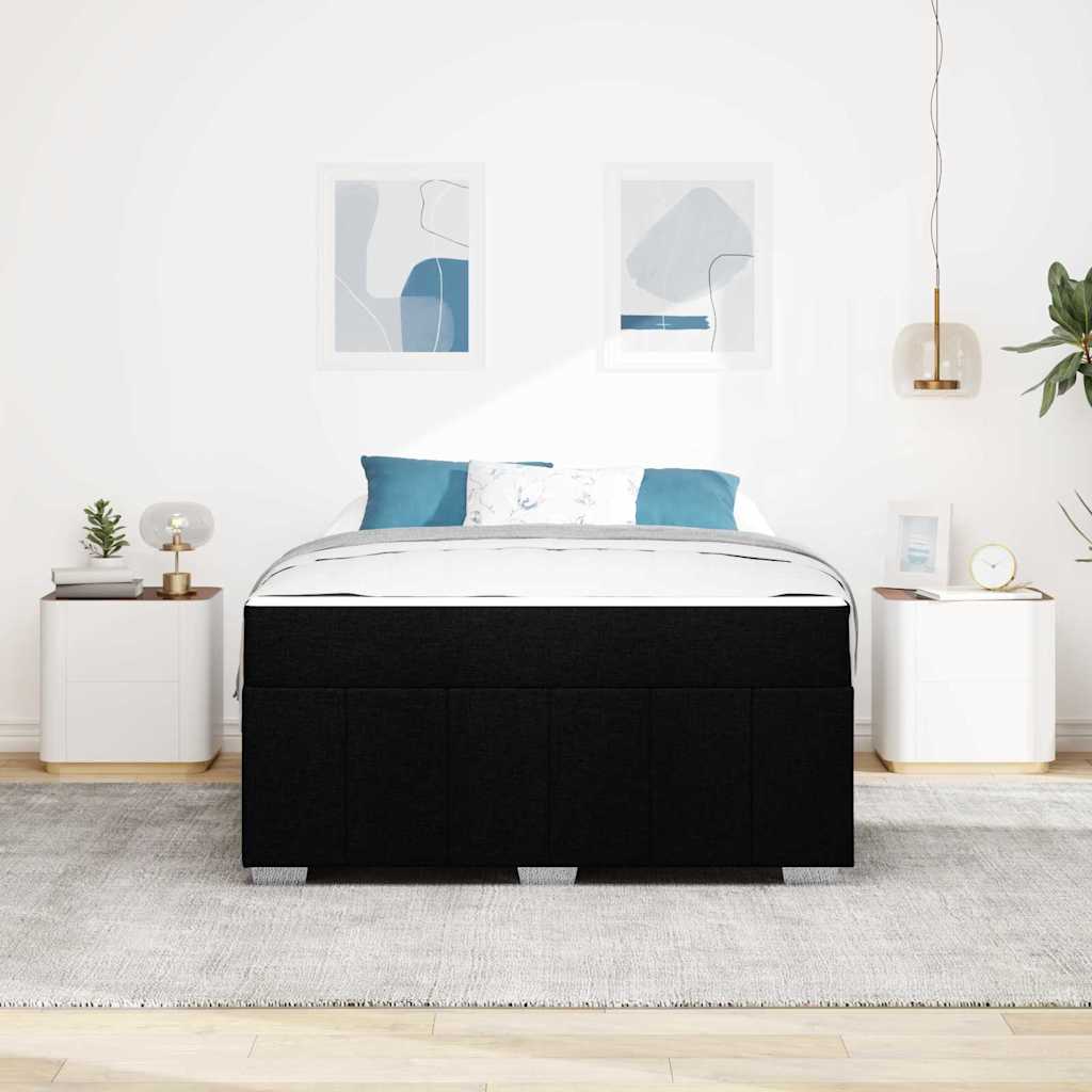 Σκελετός Κρεβατιού με στρώμα Μαύρο 160 x 200 cm ύφασμα - Pakobazaar