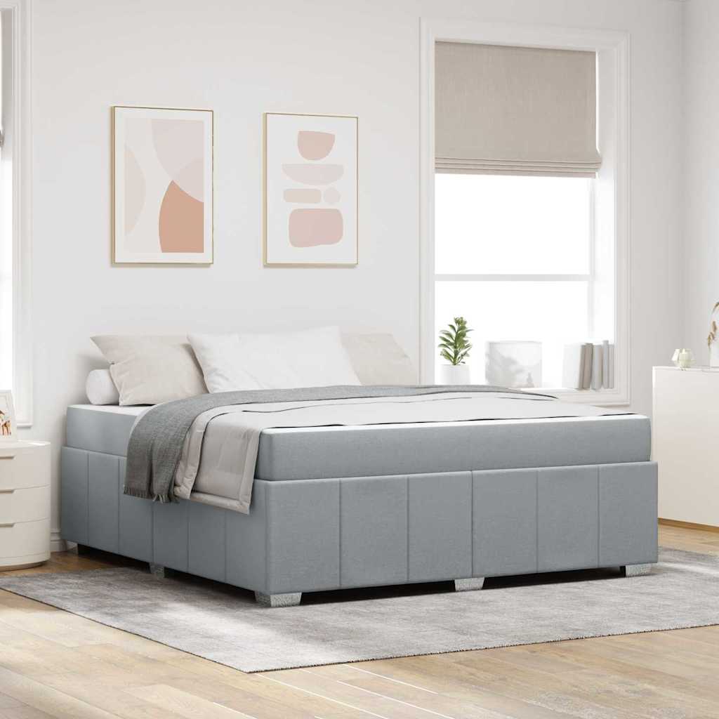 Σκελετός Κρεβατιού με στρώμα Ανοιχτό γκρι 180 x 200 cm ύφασμα