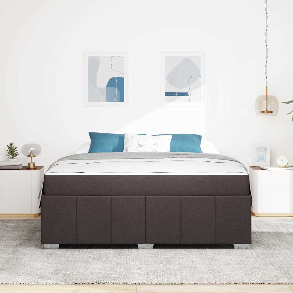 Σκελετός Κρεβατιού με στρώμα Σκούρο Καφέ 180 x 200 cm ύφασμα - Pakobazaar