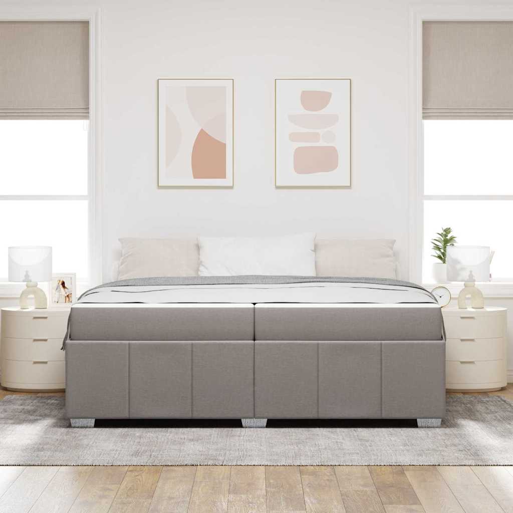 Σκελετός Κρεβατιού με στρώμα Taupe 200 x 200 cm ύφασμα