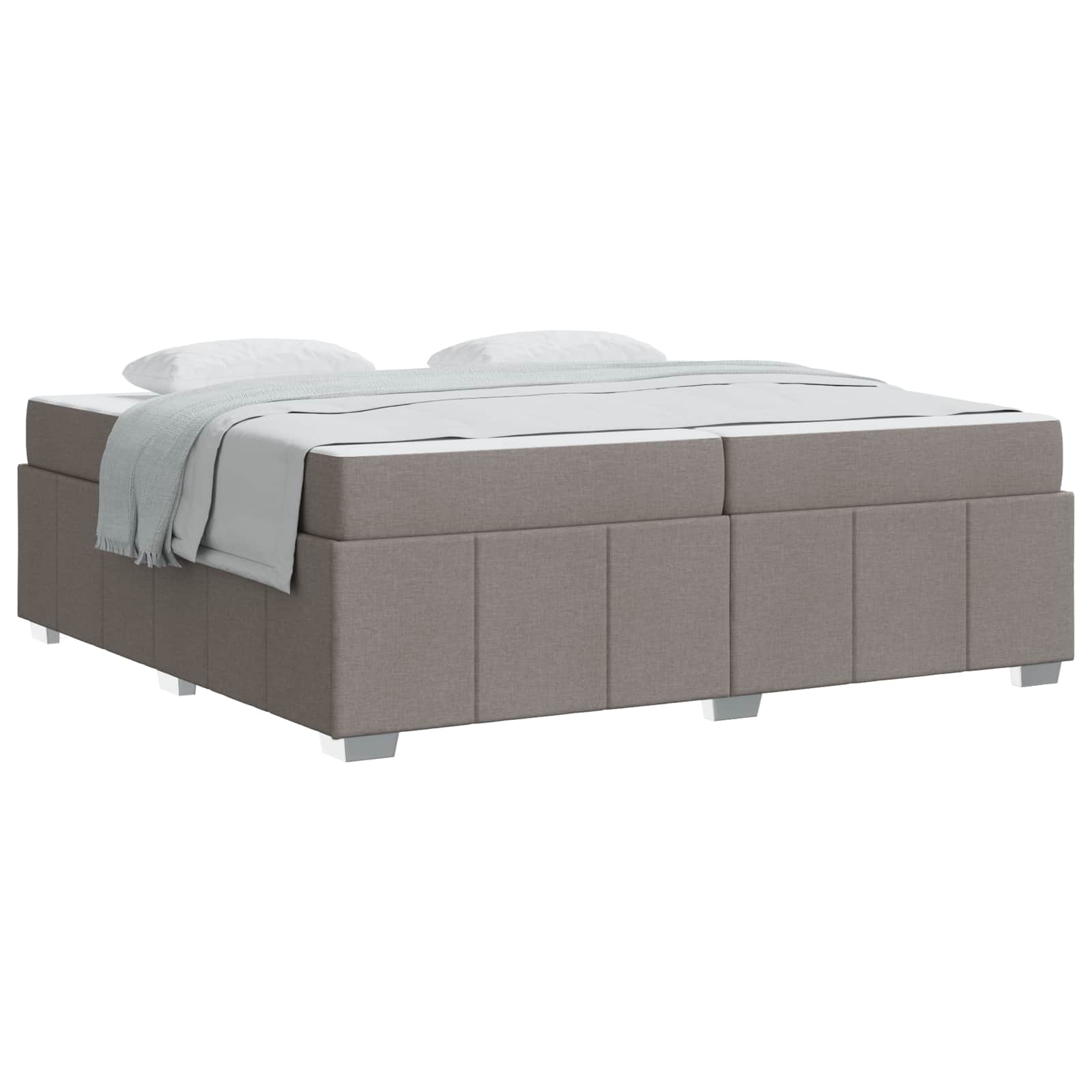 Σκελετός Κρεβατιού με στρώμα Taupe 200 x 200 cm ύφασμα