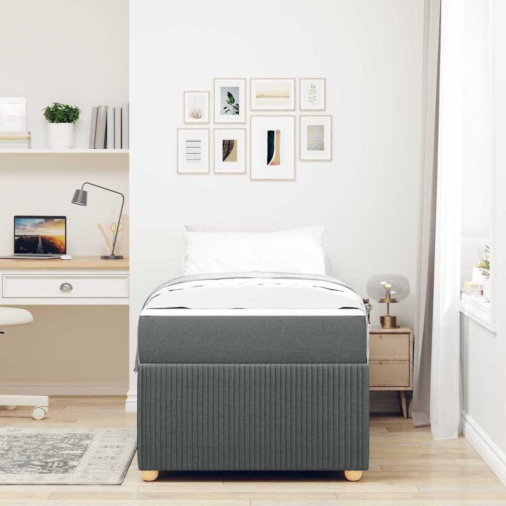 Σκελετός Κρεβατιού με στρώμα Σκούρο Γκρι 80 x 200 cm ύφασμα - Pakobazaar