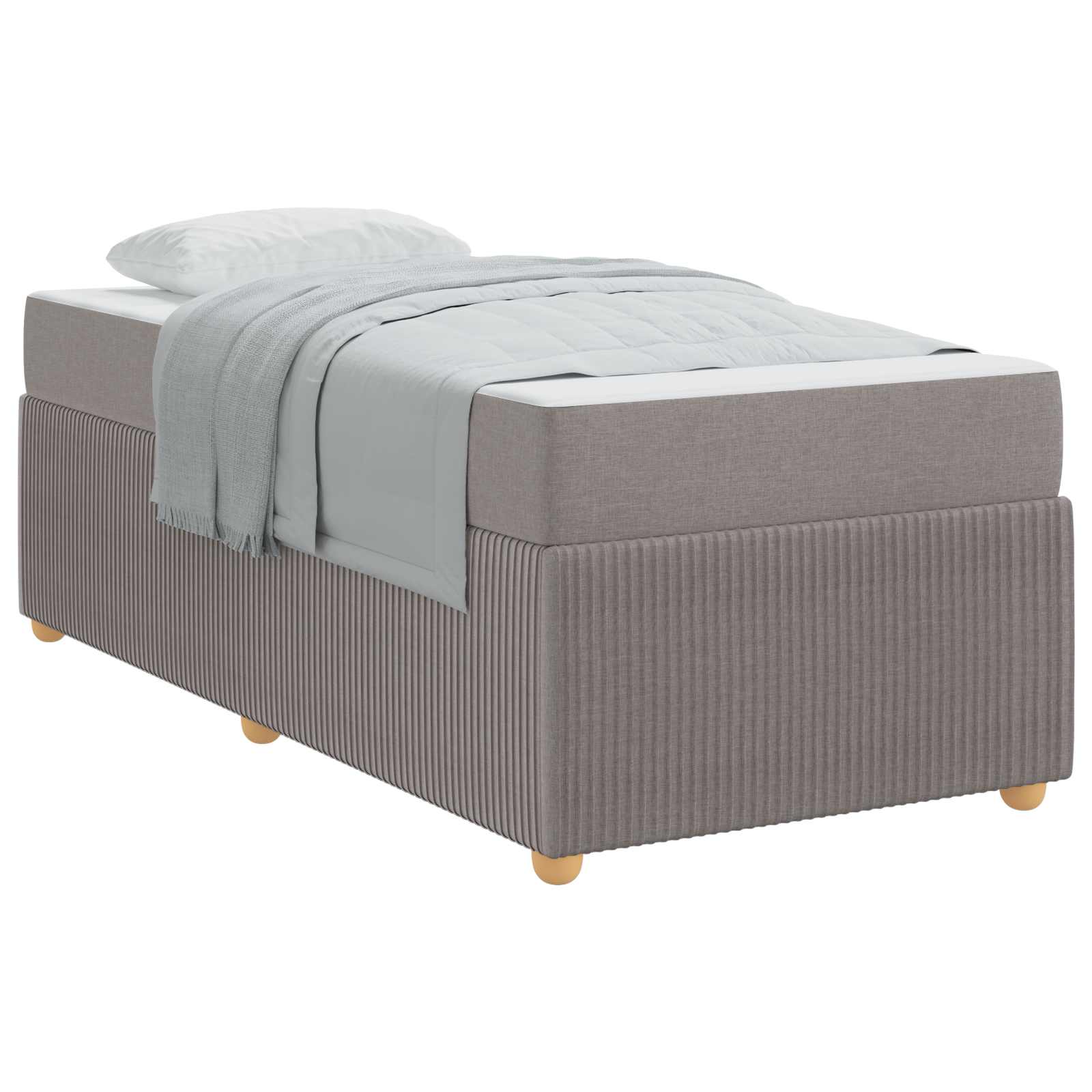 Σκελετός Κρεβατιού με στρώμα Taupe 90 x 200 cm ύφασμα - Pakobazaar