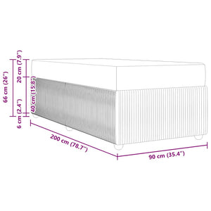 Σκελετός Κρεβατιού με στρώμα Taupe 90 x 200 cm ύφασμα - Pakobazaar