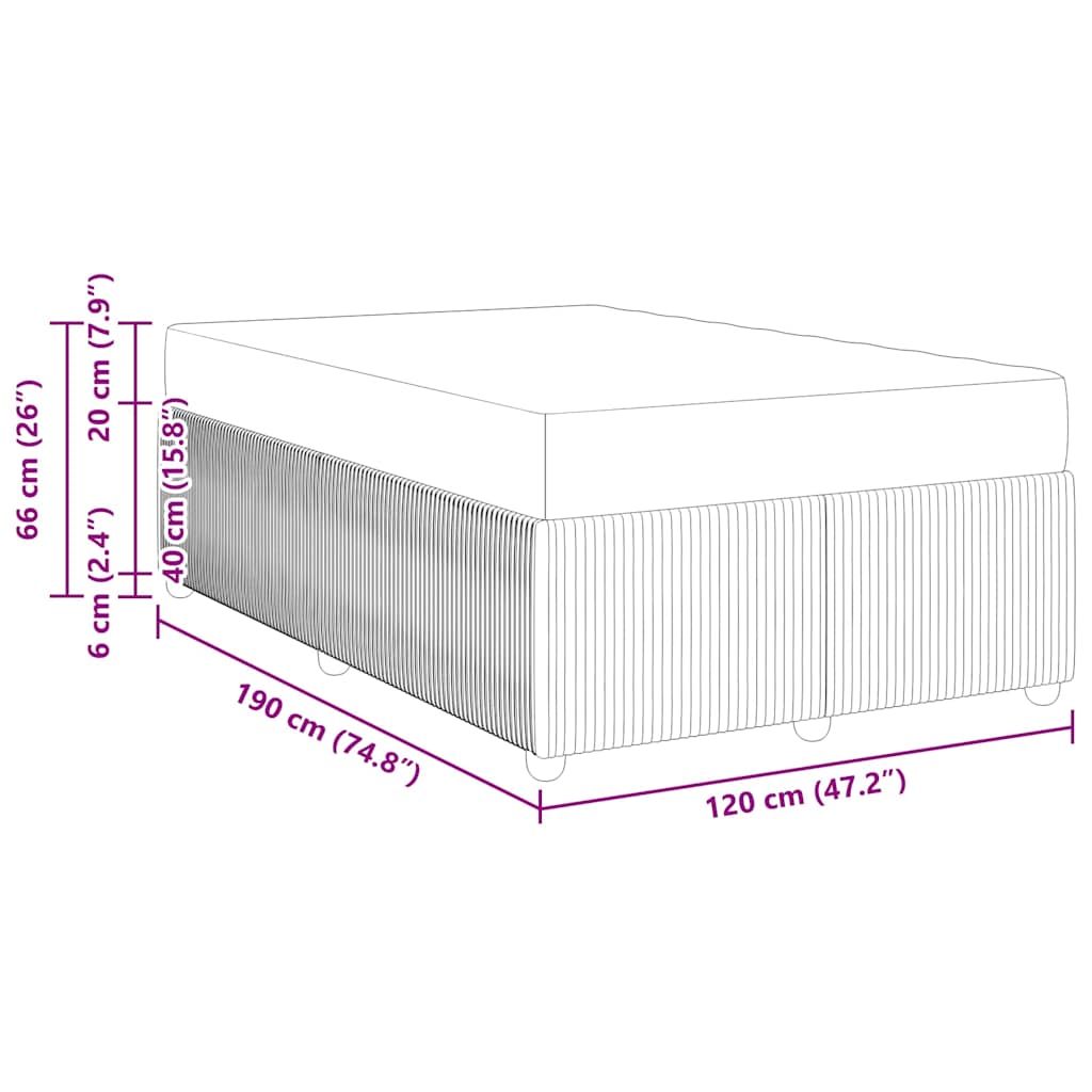 Σκελετός Κρεβατιού με στρώμα Taupe 120 x 190 cm ύφασμα