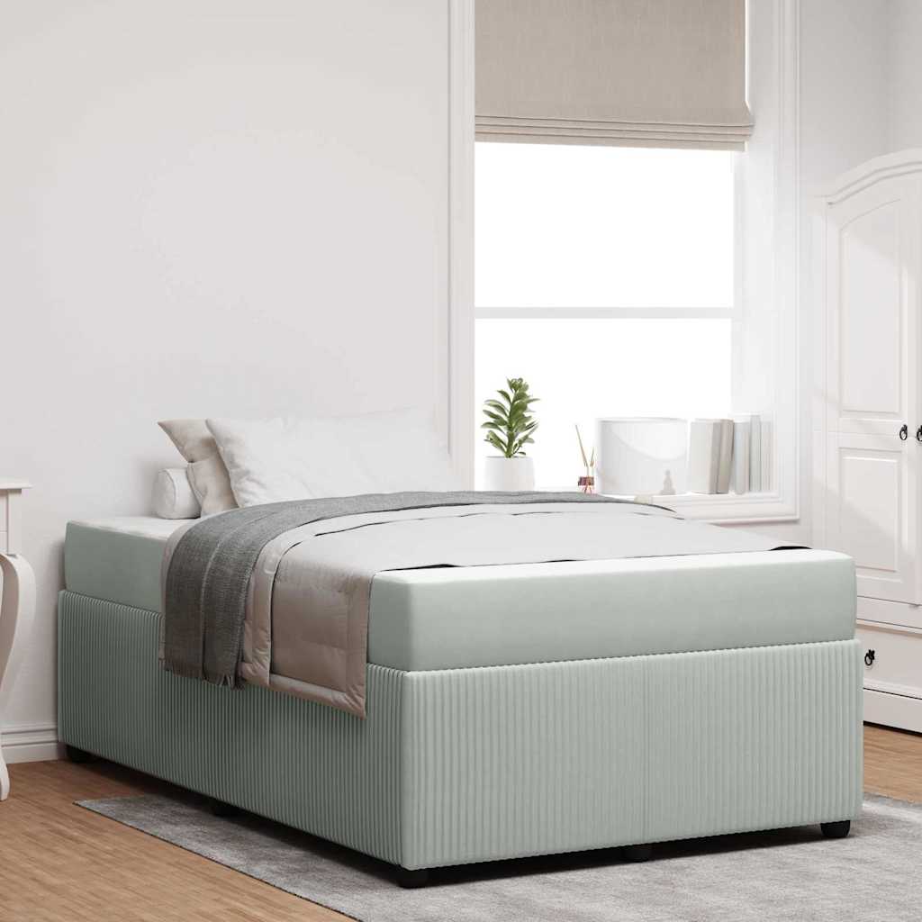 Σκελετός Κρεβατιού με στρώμα Ανοιχτό γκρι 120 x 190 cm ύφασμα