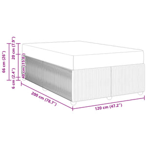 Σκελετός Κρεβατιού Μαύρο 120 x 200 cm ύφασμα - Pakobazaar