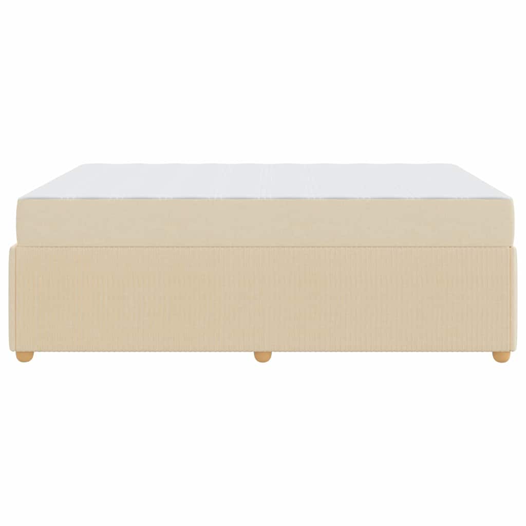 Σκελετός Κρεβατιού με στρώμα Κρεμ 140 x 200 cm ύφασμα