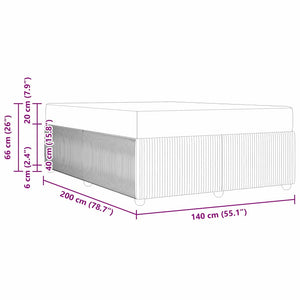 Σκελετός Κρεβατιού με στρώμα Ροζ 140 x 200 cm ύφασμα - Pakobazaar