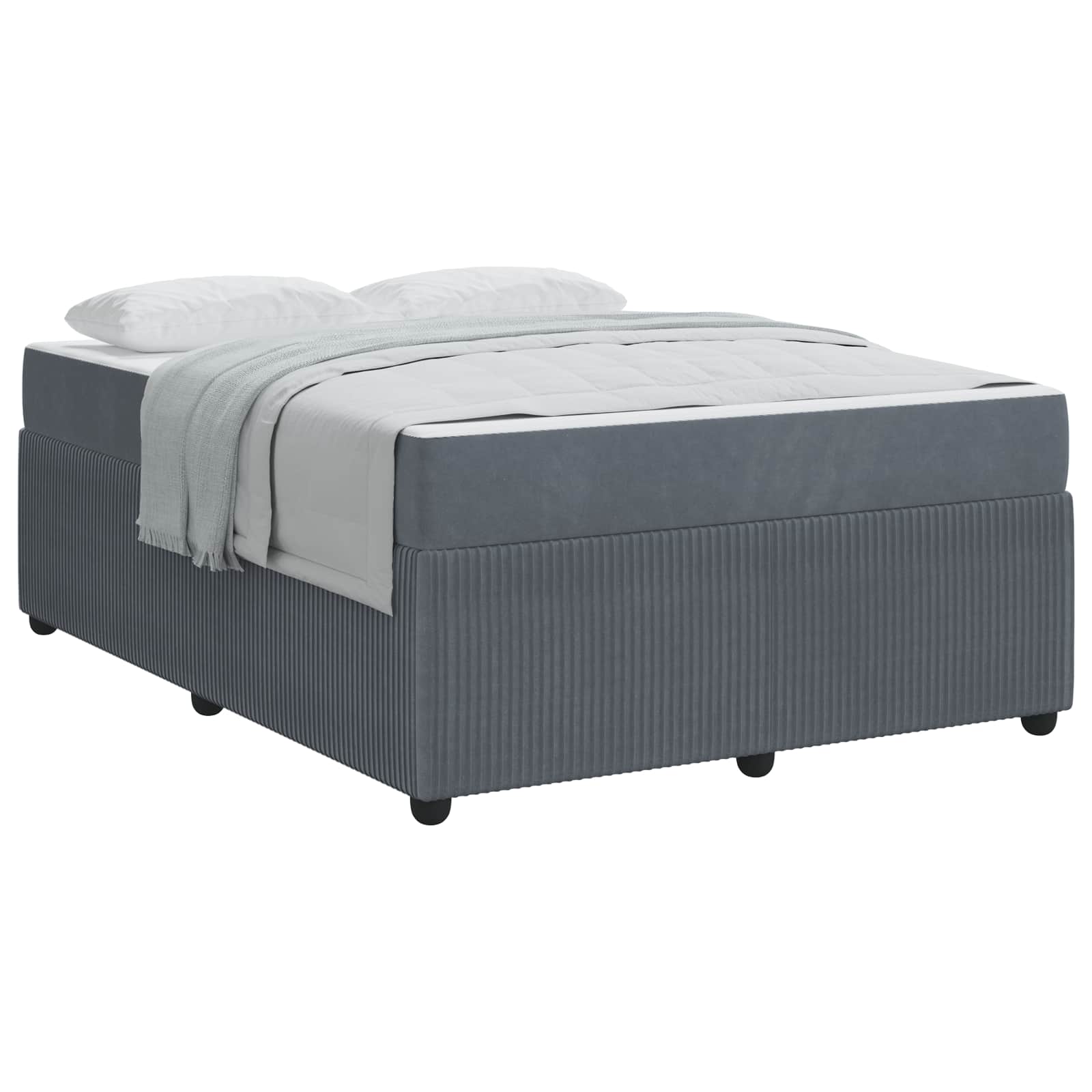 Σκελετός Κρεβατιού με στρώμα Σκούρο Γκρι 160 x 200 cm ύφασμα