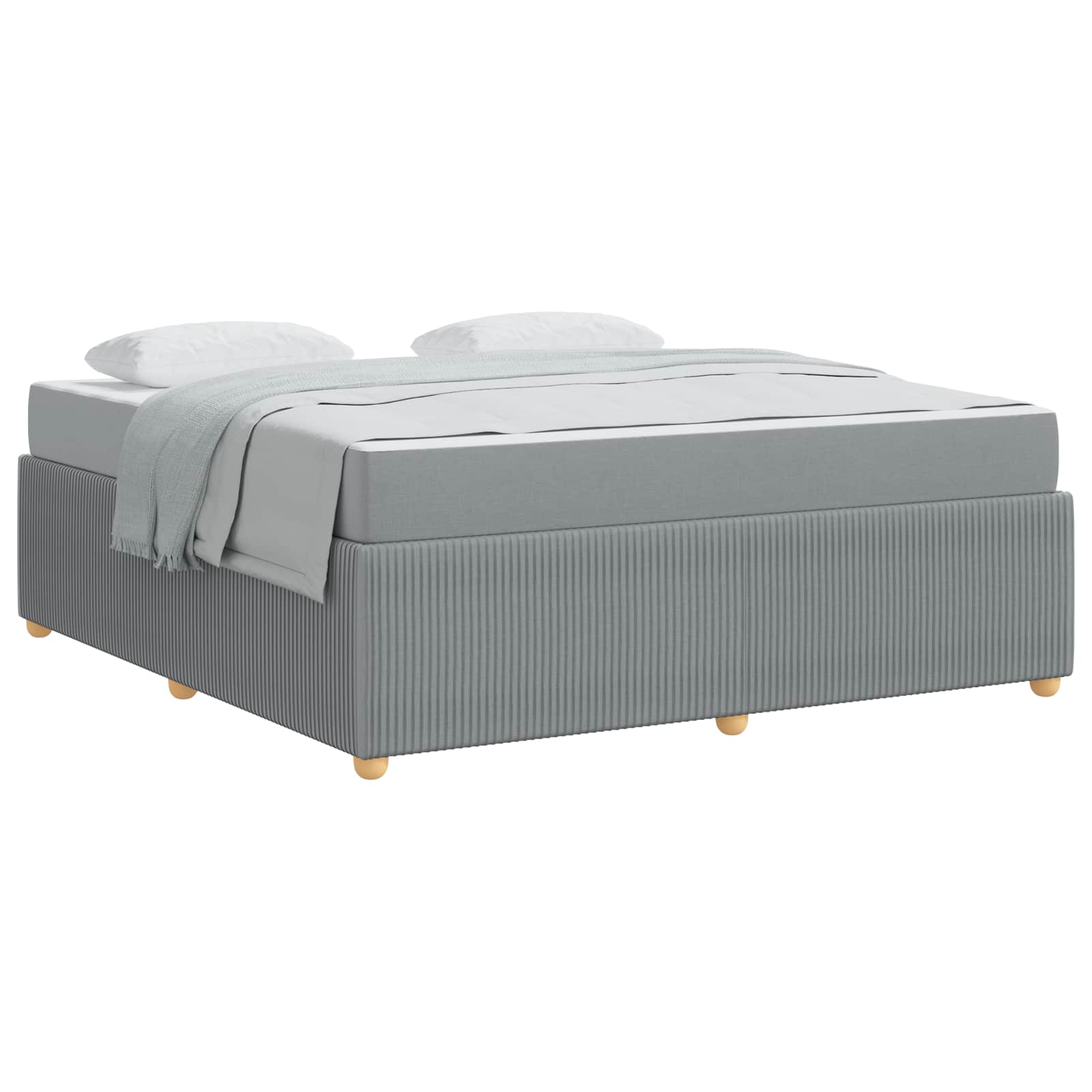 Σκελετός Κρεβατιού με στρώμα Ανοιχτό γκρι 180 x 200 cm ύφασμα - Pakobazaar