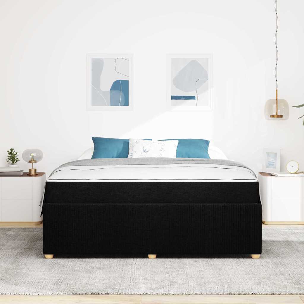 Σκελετός Κρεβατιού με στρώμα Μαύρο 180 x 200 cm ύφασμα - Pakobazaar