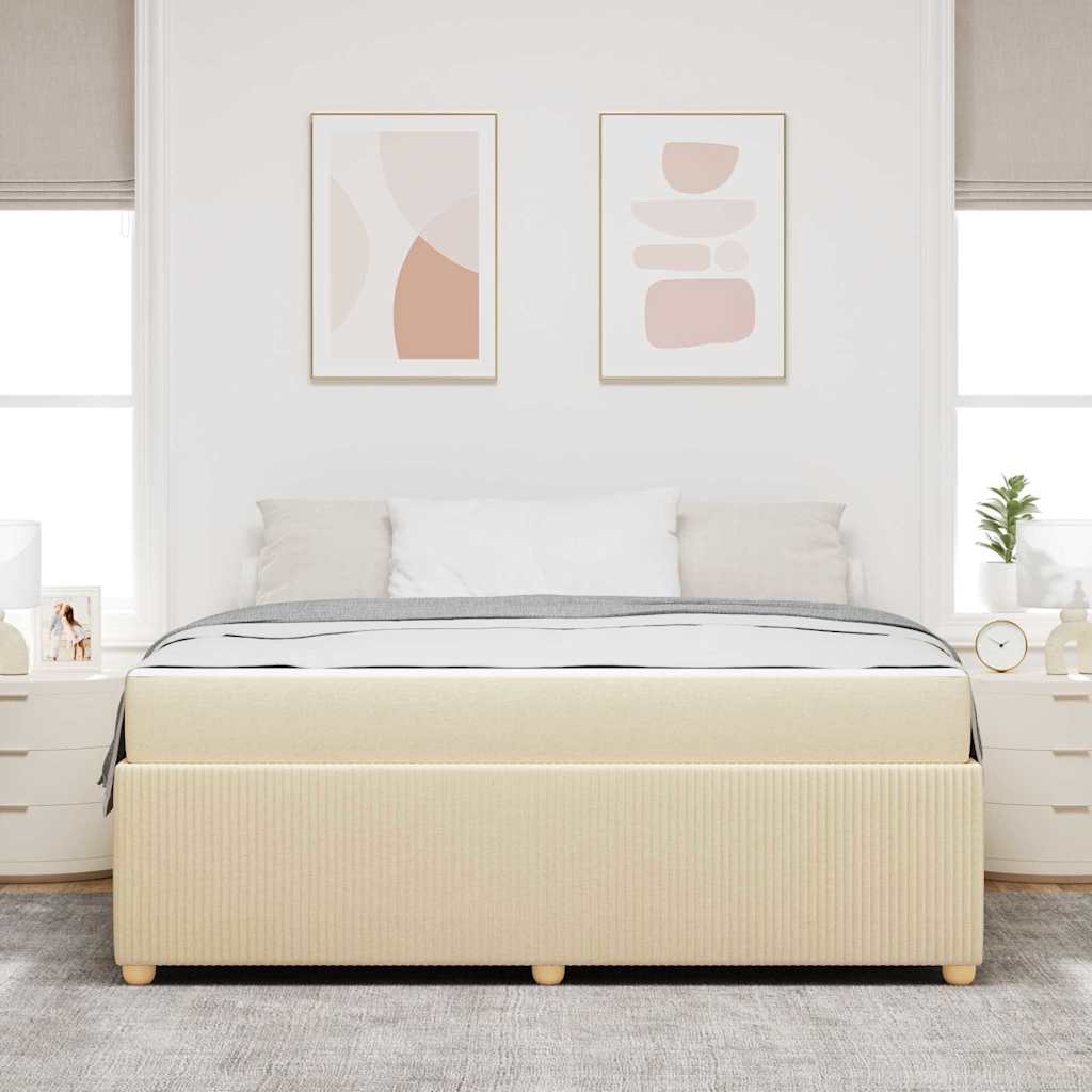 Σκελετός Κρεβατιού με στρώμα Κρεμ 180 x 200 cm ύφασμα