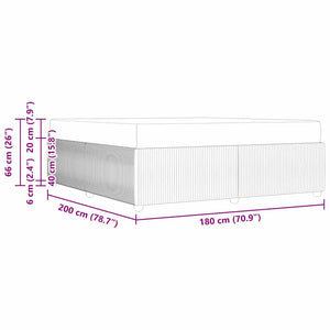Σκελετός Κρεβατιού με στρώμα Μπλε 180 x 200 cm ύφασμα - Pakobazaar