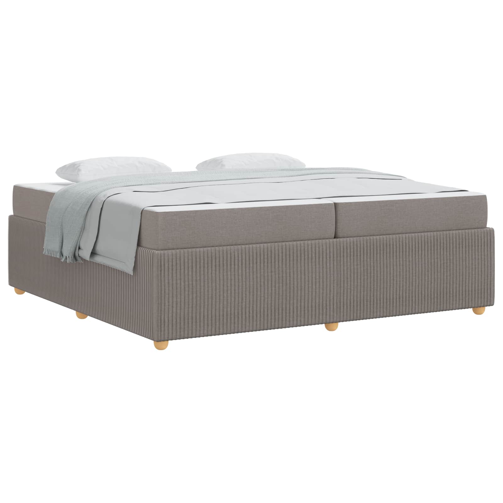 Σκελετός Κρεβατιού με στρώμα Taupe 200 x 200 cm ύφασμα