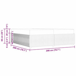 Σκελετός Κρεβατιού Taupe 200 x 200 cm ύφασμα
