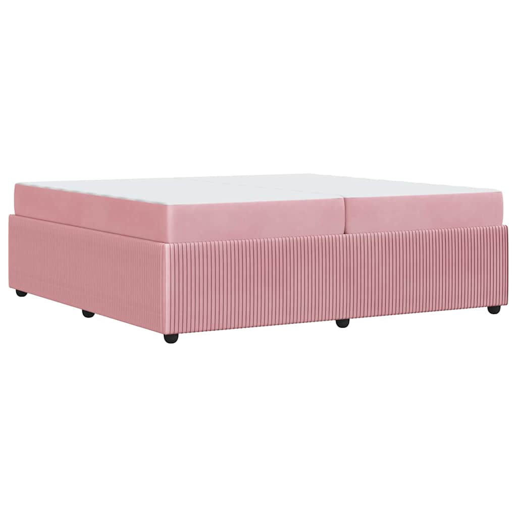 Σκελετός Κρεβατιού με στρώμα Ροζ 200 x 200 cm ύφασμα - Pakobazaar