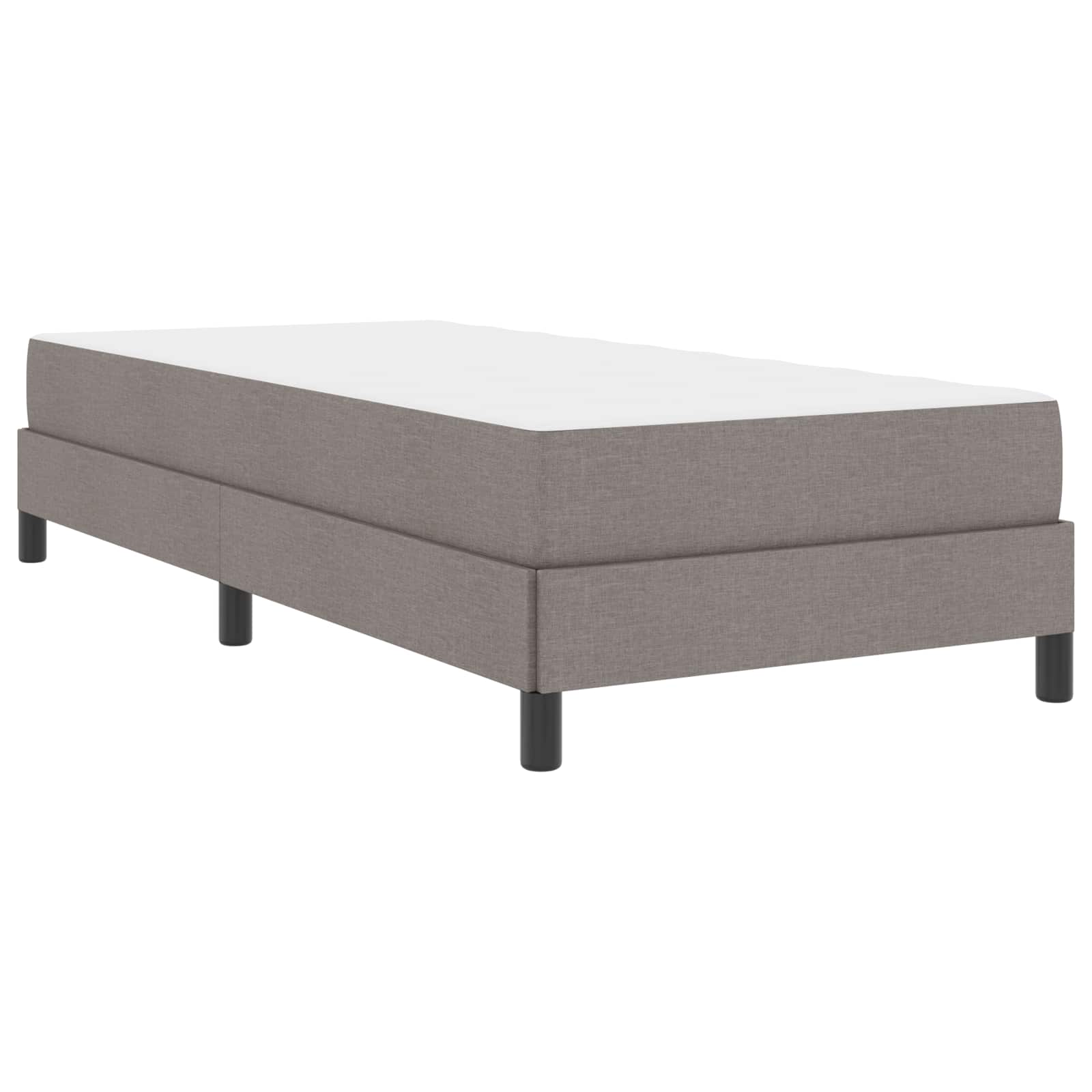 Κρεβάτι με ελατήρια με στρώμα Taupe 80 x 200 cm ύφασμα - Pakobazaar
