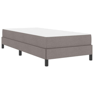 Κρεβάτι με ελατήρια με στρώμα Taupe 80 x 200 cm ύφασμα - Pakobazaar