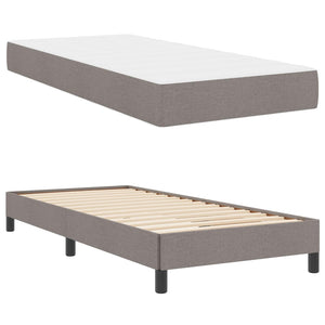 Κρεβάτι με ελατήρια με στρώμα Taupe 80 x 200 cm ύφασμα - Pakobazaar