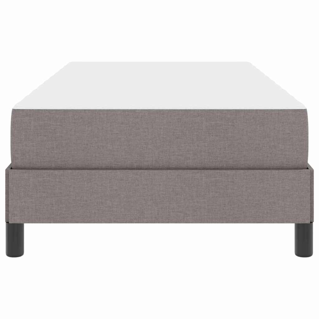 Κρεβάτι με ελατήρια με στρώμα Taupe 80 x 200 cm ύφασμα - Pakobazaar