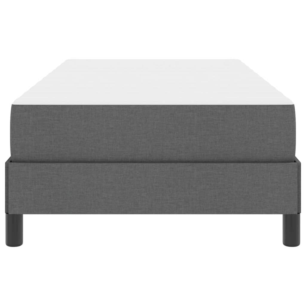 Κρεβάτι με ελατήρια με στρώμα Σκούρο Γκρι 90 x 190 cm ύφασμα - Pakobazaar