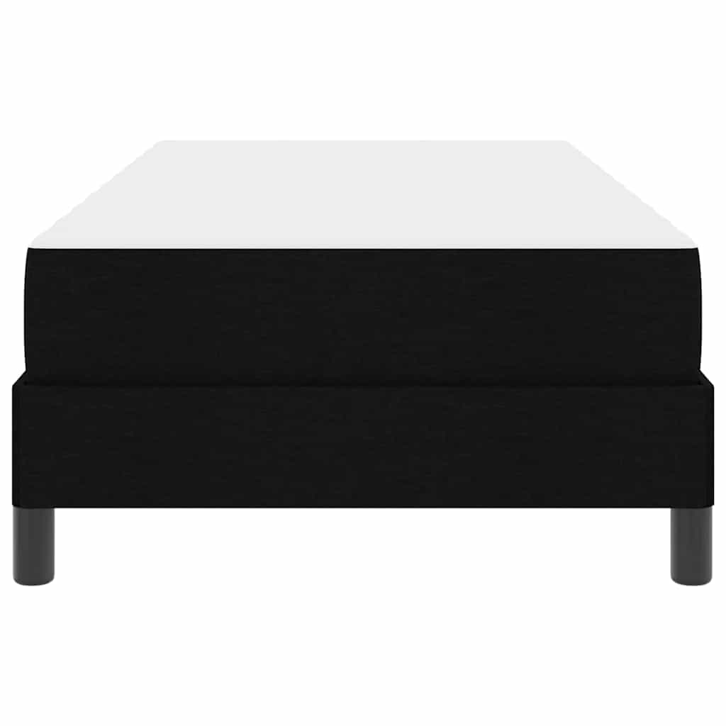 Κρεβάτι με ελατήρια με στρώμα Μαύρο 90 x 190 cm ύφασμα - Pakobazaar