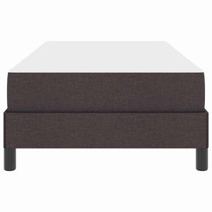 Κρεβάτι με ελατήρια Σκούρο Καφέ 90 x 190 cm ύφασμα