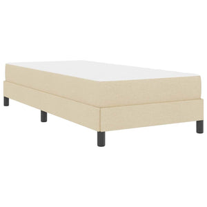 Κρεβάτι με ελατήρια με στρώμα Κρεμ 90 x 190 cm ύφασμα - Pakobazaar