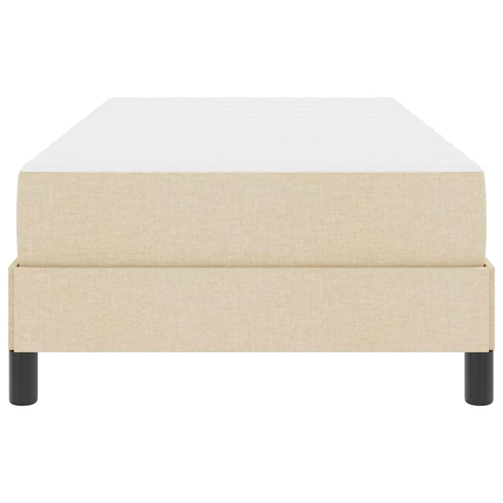 Κρεβάτι με ελατήρια με στρώμα Κρεμ 90 x 190 cm ύφασμα - Pakobazaar