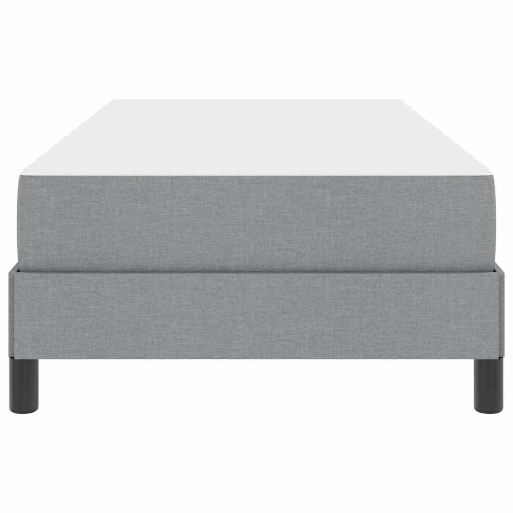 Κρεβάτι με ελατήρια με στρώμα Ανοιχτό γκρι 90 x 200 cm ύφασμα - Pakobazaar