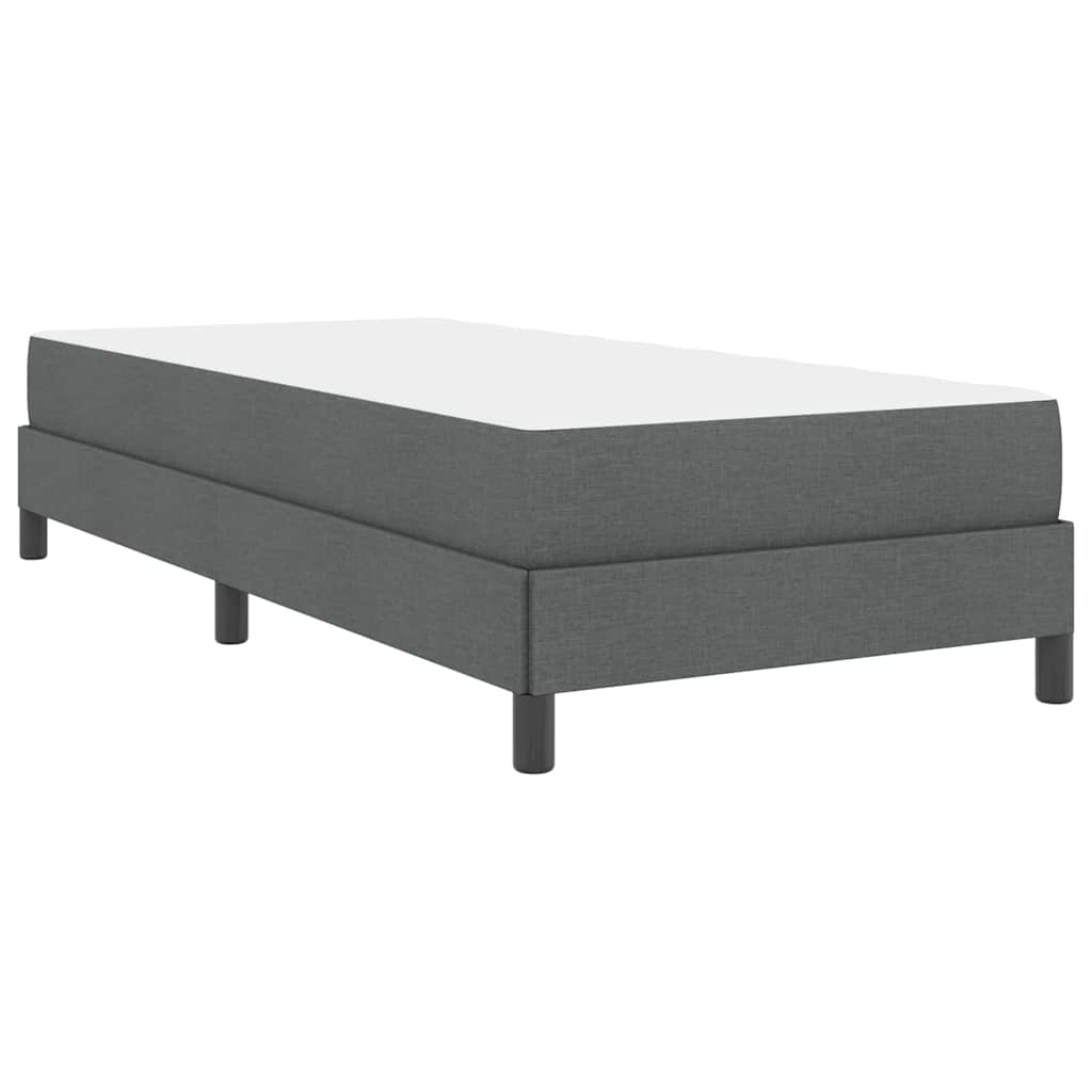 Κρεβάτι με ελατήρια με στρώμα Σκούρο Γκρι 100 x 200 cm ύφασμα - Pakobazaar