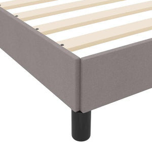 Κρεβάτι με ελατήρια Taupe 140 x 190 cm ύφασμα