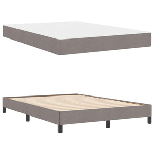 Κρεβάτι με ελατήρια Taupe 140 x 190 cm ύφασμα