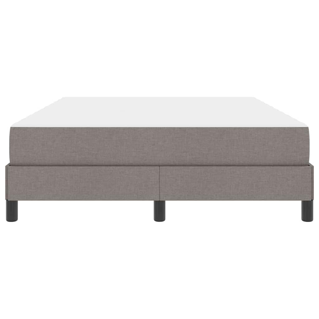 Κρεβάτι με ελατήρια με στρώμα Taupe 140 x 190 cm ύφασμα