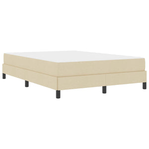 Κρεβάτι με ελατήρια με στρώμα Κρεμ 140 x 190 cm ύφασμα - Pakobazaar