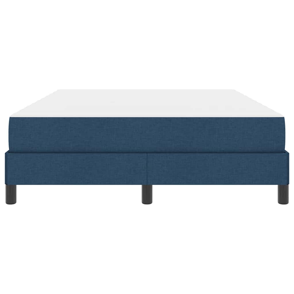 Κρεβάτι με ελατήρια με στρώμα Μπλε 140 x 190 cm ύφασμα - Pakobazaar