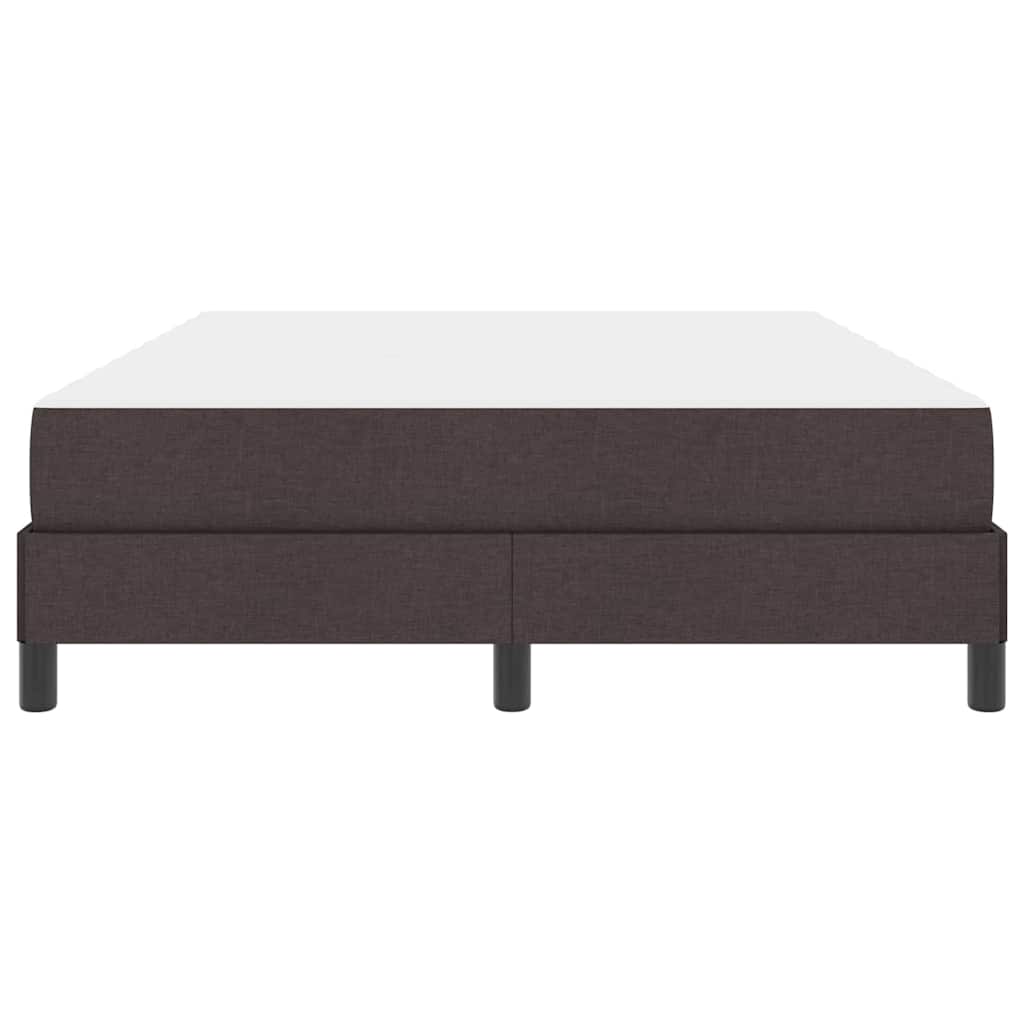 Κρεβάτι με ελατήρια με στρώμα Σκούρο Καφέ 140 x 200 cm ύφασμα