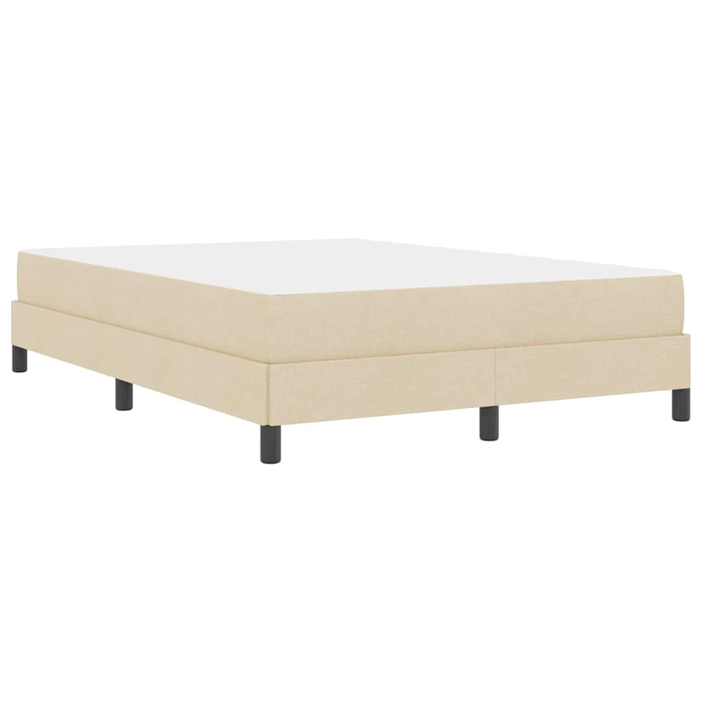 Κρεβάτι με ελατήρια με στρώμα Κρεμ 140 x 200 cm ύφασμα