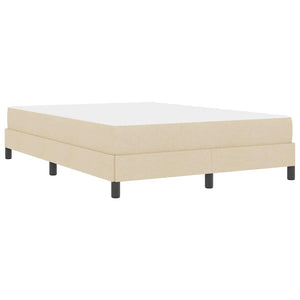 Κρεβάτι με ελατήρια Κρεμ 140 x 200 cm ύφασμα