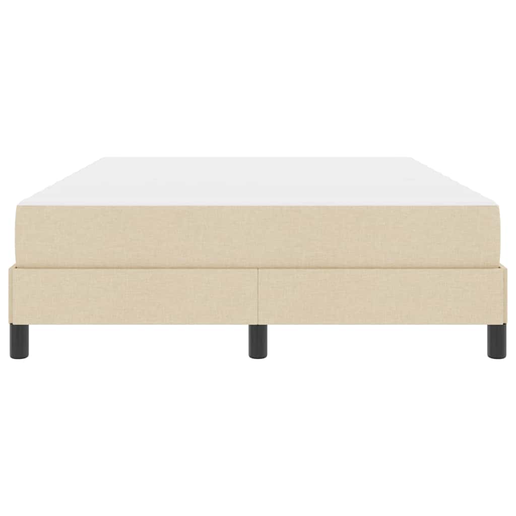 Κρεβάτι με ελατήρια με στρώμα Κρεμ 140 x 200 cm ύφασμα