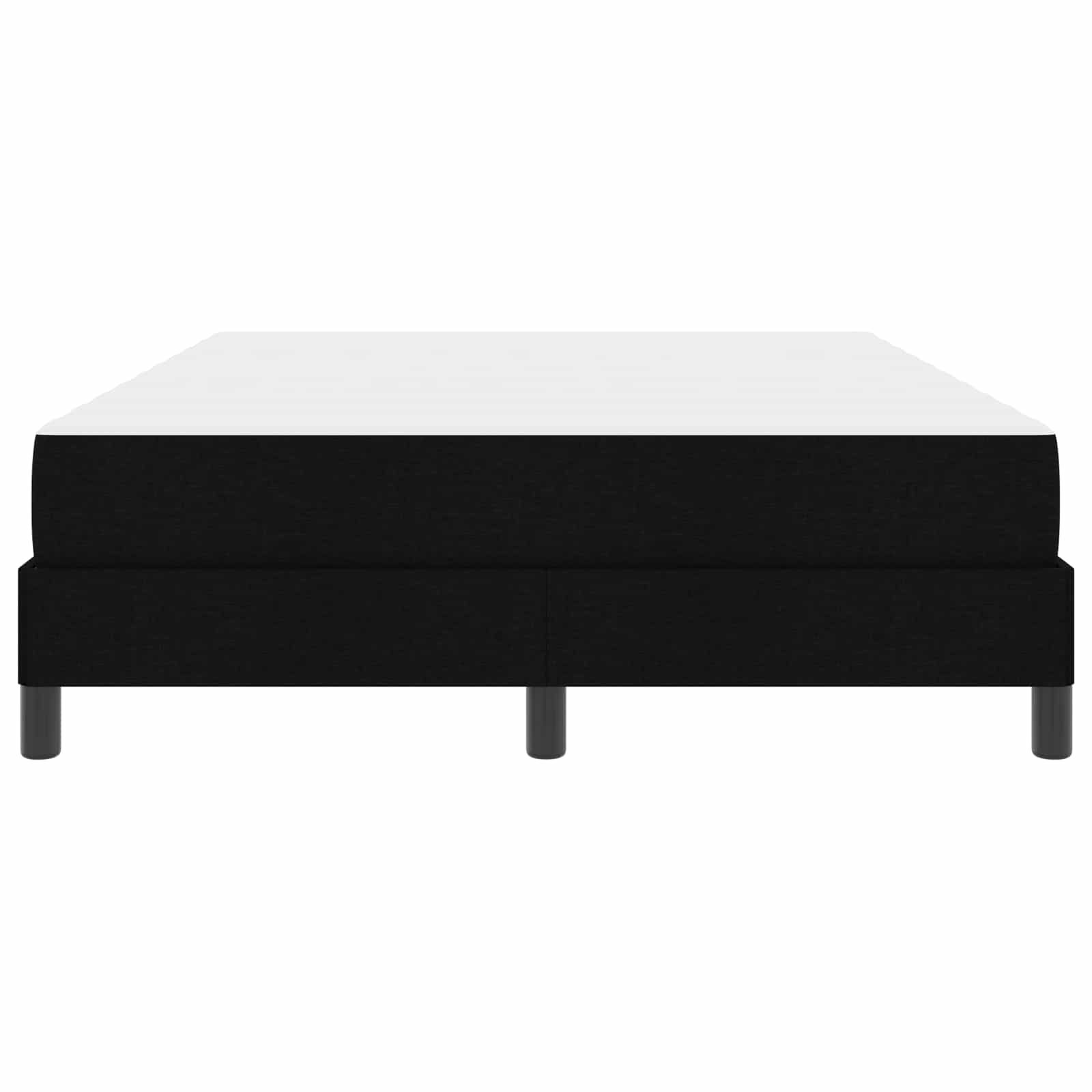 Κρεβάτι με ελατήρια με στρώμα Μαύρο 160 x 200 cm ύφασμα - Pakobazaar