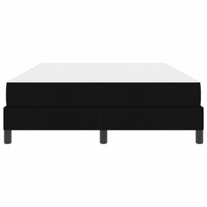 Κρεβάτι με ελατήρια με στρώμα Μαύρο 160 x 200 cm ύφασμα - Pakobazaar