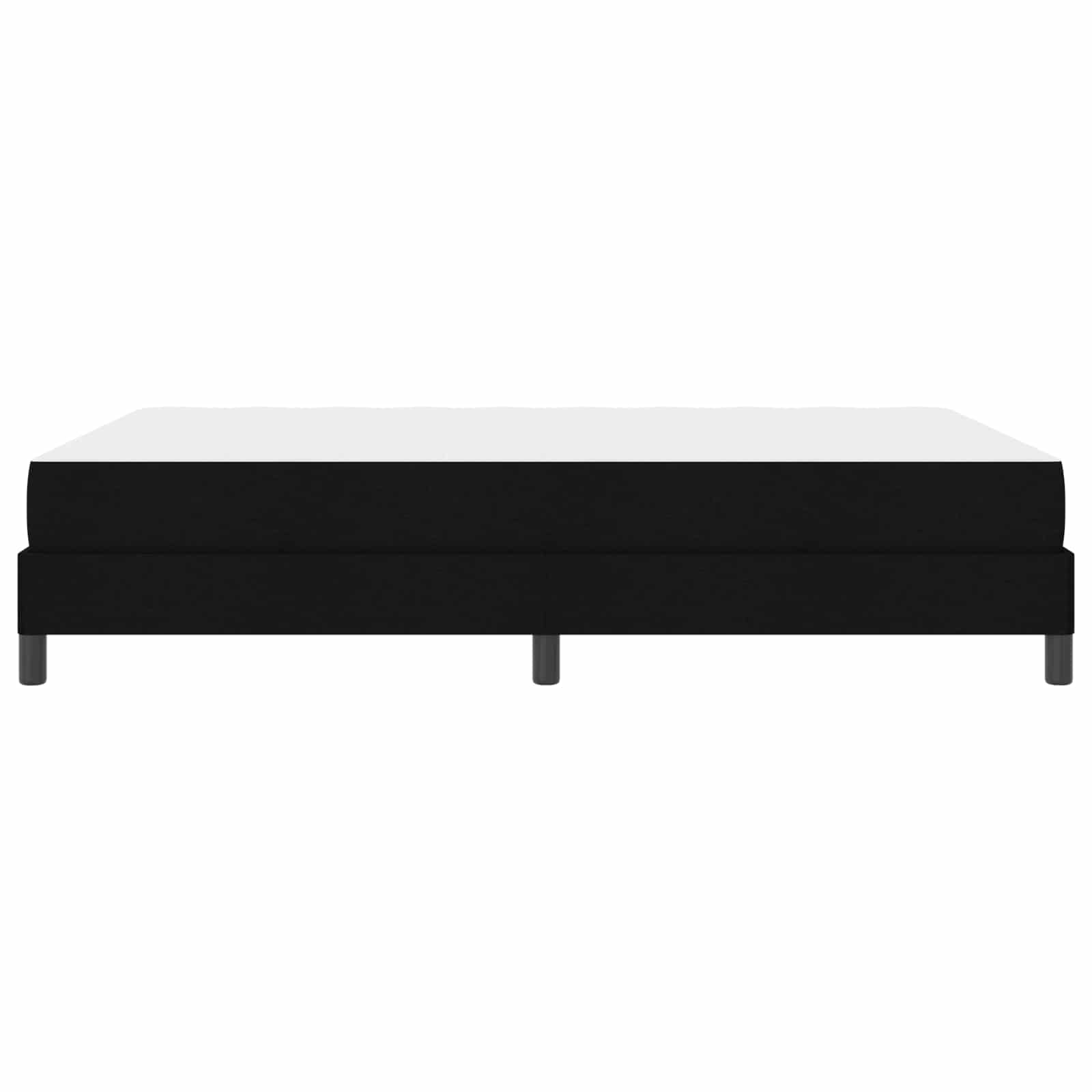 Κρεβάτι με ελατήρια με στρώμα Μαύρο 160 x 200 cm ύφασμα - Pakobazaar